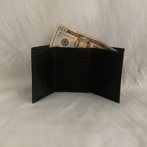 Black Columbia Wallet with 9 Card Holders and ID Holder.